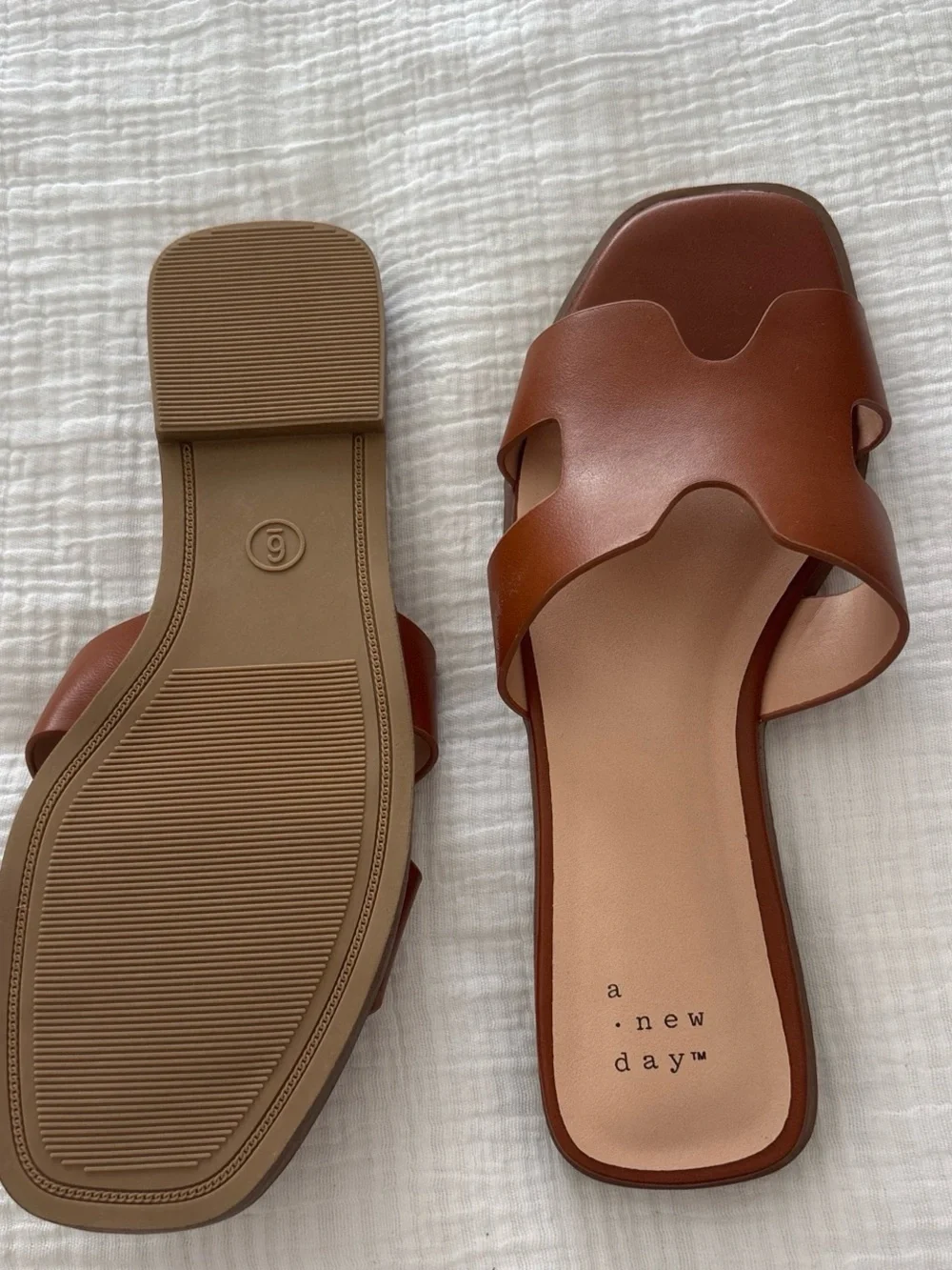 a new day Tan Slide Sandals for Women